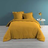 Douceur Linge promotionnel Dekbedovertrek Percale Effen Katoen Geel Tweepersoons 240x260 cm