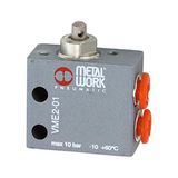 RIEGLER 106386-511.122 3/2-weg miniatuurventiel, mechanisch, stamper, NO, M5 zijkant, 1 stuk