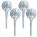 Sans marque 4x Arroseur de plantes en verre 100ml Blanc