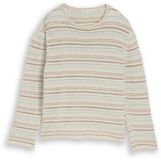 Tom Tailor - Loose fit gebreide trui met streepjesmotief - Maat XXL - mint beige stripe
