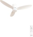 CREATE Wind Lite 40W Stille Plafondventilator Ø132 cm Wit Met Licht Afstandsbediening