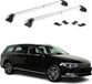 Omac Barres de toit transversales certifiées Tüv pour Vw Passat B8 Variant 2014-2023 – Verrouillables (4 antivols) – Charge max 100 kg – Fixation durable argent