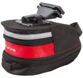 Sacoche de selle - Fermeture éclair extensible - Idéal pour outils, tubes et téléphone - Noir