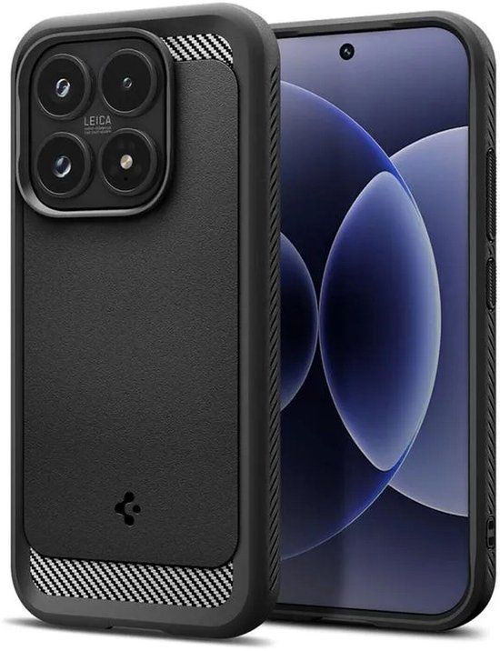 Spigen Rugged Armor Case voor Xiaomi 17 - Zwart