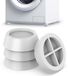 Amortisseur de vibrations lave-linge - Caoutchouc - 4 pièces - Blanc - Pieds antidérapants
