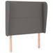 VidaXL Hoofdbord met randen 93x23x118/128 cm kunstleer grijs