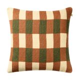 Chhatwal & Jonsson Coussin Marari Abricot Orange-Cactus Vert, 50x50 cm