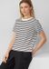 s.Oliver T-shirt Dames Crème Gestreept Korte Mouw Ronde Hals Katoen 46