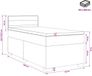 vidaXL Lit boxspring avec matelas, gris foncé, 90 x 200 cm, tissu
