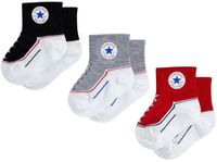 Converse Kids Striated Quarter Sokken 3 Paren Veelkleurig EU 16-18 Kinderen