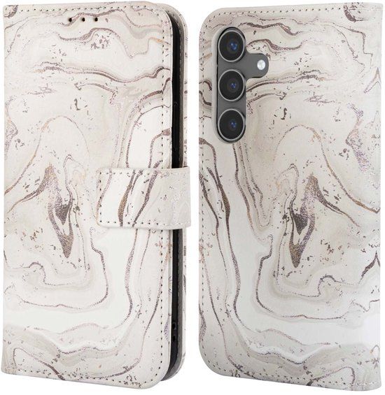 imoshion Design Bookcase voor de Samsung Galaxy S24 - Sandy Marble