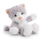 NICI Knuffeldier kat Felli, 20 cm, grijs - 62951