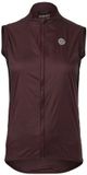 AGU Essential Wind Body - Shirt de cyclisme femme - Coupe-vent et déperlant - Dos en mesh respirant - Réfléchissant - Marron - L