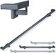Merkloos / Sans marque Relaxdays Trapleuning - 150 cm - Staal - Mat - Antraciet