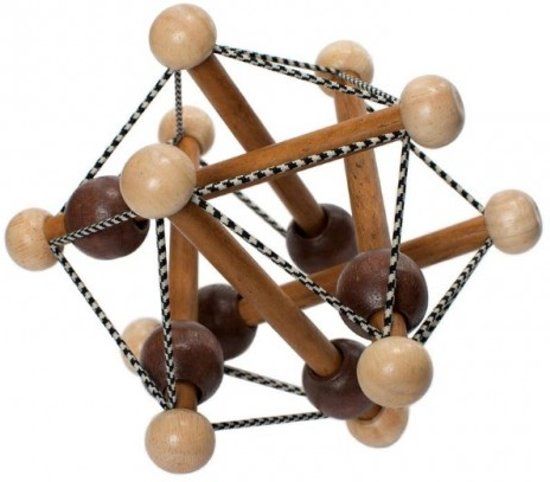 Manhattan Toy Artful Skwish Rammelaar - Bruin - Hout