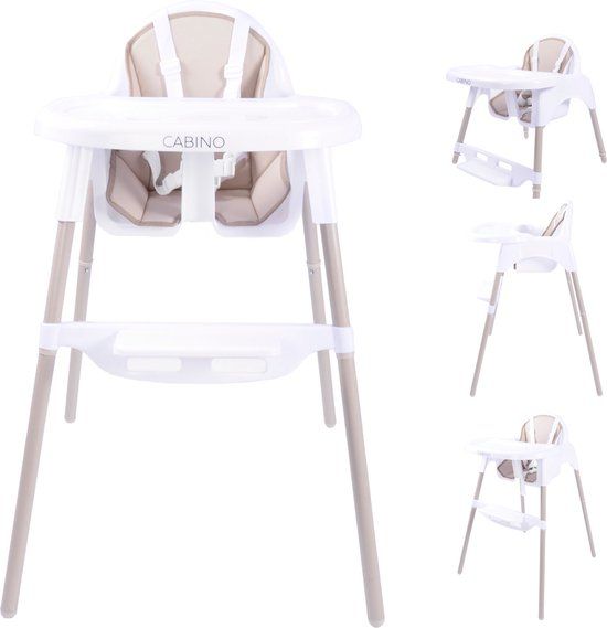 Cabino Kinderstoel Situp Wit Clay - Meegroeistoel - Met Eetblad