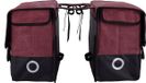 Willex Dubbele Fietstas - Canvas - Reflectie - 48 liter - Universele Bevestiging - Purple red/Matt black