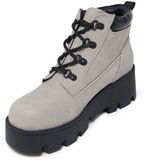 Koi Novus KOI Chunky Lace Up Boots Dames Laars - grijs - EU40