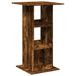 VidaXL Bartafel met opbergruimte 60x60x102 cm hout gerookt eikenkleur