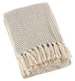 SARO LIFESTYLE Sprei deken, natuurlijk, 50" x 60"