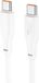 Hoco Snellaad en Data Kabel USB-C naar USB-C 100W 2 meter Wit