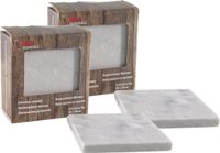 Merkloos / Sans marque Svenska Living Glazenonderzetters - 8x- marmer - 10 cm - onderlegger