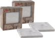 Merkloos / Sans marque Svenska Living Glazenonderzetters - 8x- marmer - 10 cm - onderlegger