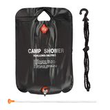 Merkloos / Sans marque Relaxdays GmbH 2x camping douche 20 liter - solar buiten douche - tuindouche - vouwbaar - zwart