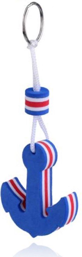 LGT JWLS Lookinggoodtoday Nautische Stijl Sleutelhanger - Blijft Drijven - Blauw - Anker