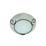 Theluz 653/30MR Plafondverlichting E27 LED Bruin Glas Metaal 20W 300mm