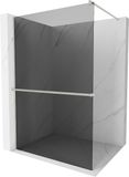 Mexen Kioto+ paroi de douche avec étagère Walk-in 140 x 200, graphite, nickel brossé