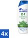 Head & Shoulders 2-in-1 Anti-Roos Shampoo & Conditioner Menthol Fresh 270 ml (4 stuks)
