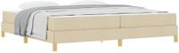 vidaXL Boxspringbed met matras, crème kleur, 200 x 200 cm, gestoffeerd