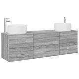 vidaXL Badkamermeubelset 3 st Grijs Sonoma 49,5 x 44,5 x 66 cm