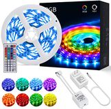 OUSFOT Ledstrip, 5 m, RGB SMD 5050, 150 leds, met afstandsbediening, kleurverandering, zelfklevend, voor kerstdecoratie, hal, bar, feest