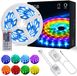 OUSFOT Ledstrip, 5 m, RGB SMD 5050, 150 leds, met afstandsbediening, kleurverandering, zelfklevend, voor kerstdecoratie, hal, bar, feest