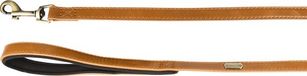 Flamingo Lyabo Hondenriem - Handvat neopreen - Cognac - Breedte 15 mm - Lengte 100 cm
