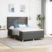 Maison Exclusive - Lit boxspring avec bandes lumineuses LED, gris, 140 x 190 cm, tissu