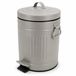 relaxdays-afvalbak, Relaxdays Badkamer prullenbak - 5 l - metaal - grijs