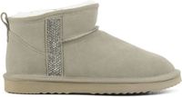 Lina Locchi Enkellaarsjes Vrouwen - Extreme glitter low - Maat 36 - Taupe