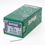 Spax Spaanplaatschroef platverzonken kop verzinkt pozidriv 4.0 x 55mm