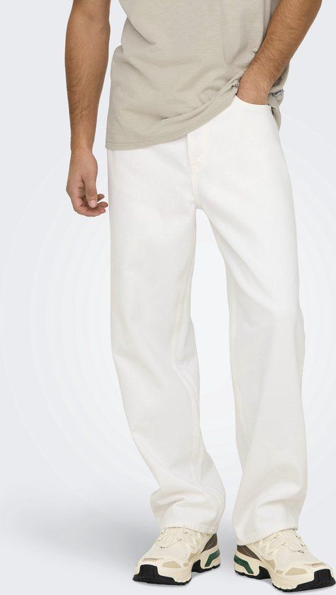 ONLY & SONS ONSFADE Loose Fit Jeans W33 x L32 White