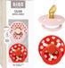 BIBS Colour Polka Dots Fopspeen - 0-6 mnd - 2-pack - Blossom/Candy Apple
