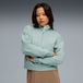 PUMA Class korte top met ronde hals en halve rits voor Dames, Maat S