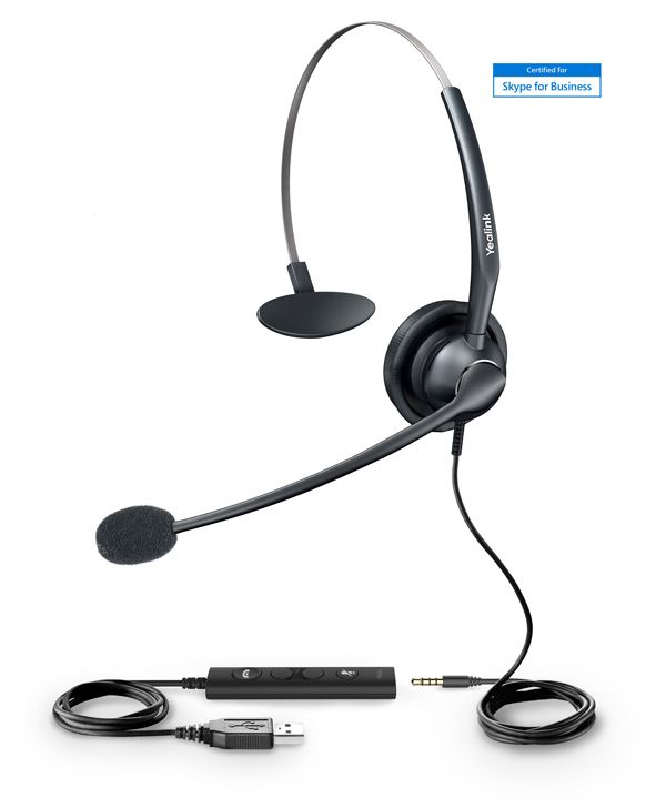 Yealink UH33 USB Headset - Mono - Black