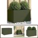 vidaXL Plantenbak 62x40x39 cm staal olijfgroen