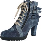 Rock Rebel by EMP Blauwe denim hoge hakken - Dames - EU40