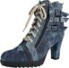 Rock Rebel by EMP Blauwe denim hoge hakken - Dames - EU40