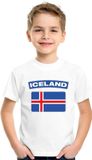 Bellatio Decorations Shoppartners Bv IJsland t-shirt met IJslandse vlag wit kinderen 110/116