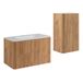 3xE living Ensemble salle de bain vasque + demi-colonne 80 cm, chêne artisanal